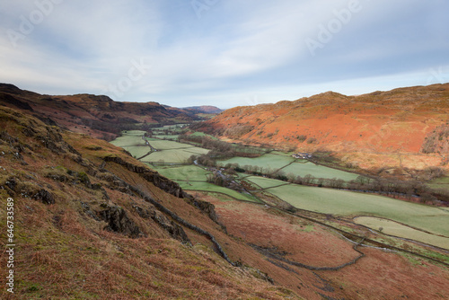 Wrynose Pass, Eskdale, Cumbria, UK. Lake District landscape.