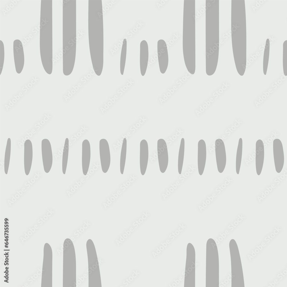 Obraz premium Scandinavian seamless pattern pattern draw by hand, with sticks, lines, leaves