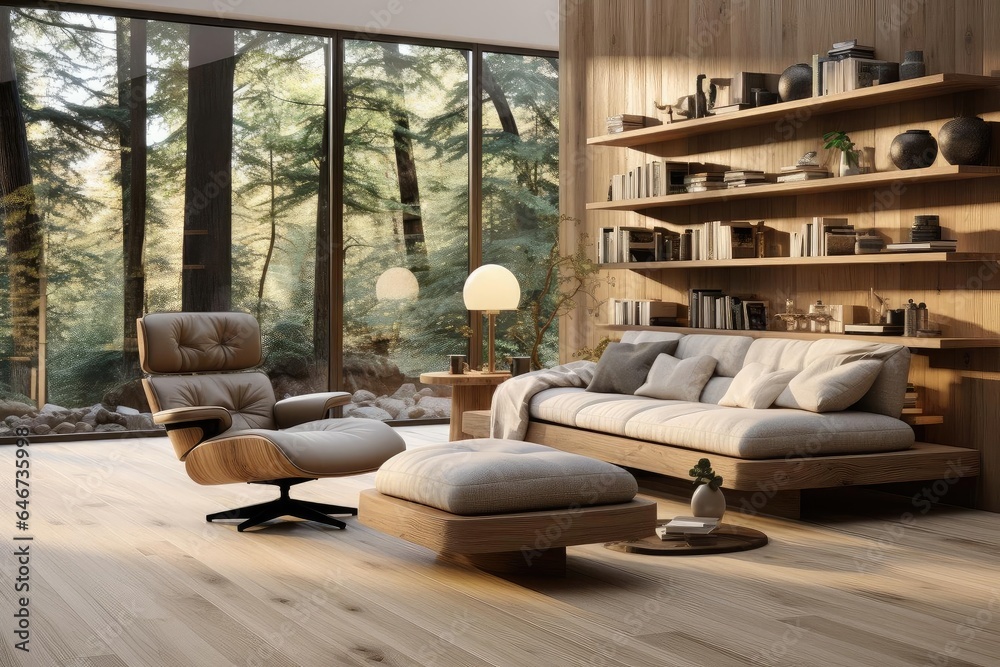 modern minimalist reading room with light natural materials modern minimalist reading room with light natural materials