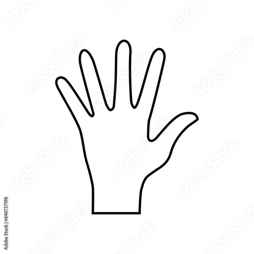 Hand symbol icon vector. Hand illustration sign. Symbol shown by the hand sign.