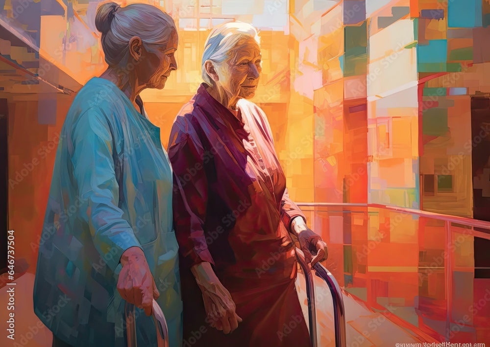 Obraz premium elderly woman