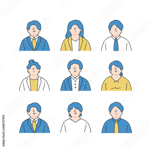 ビジネスパーソンのイラストセット