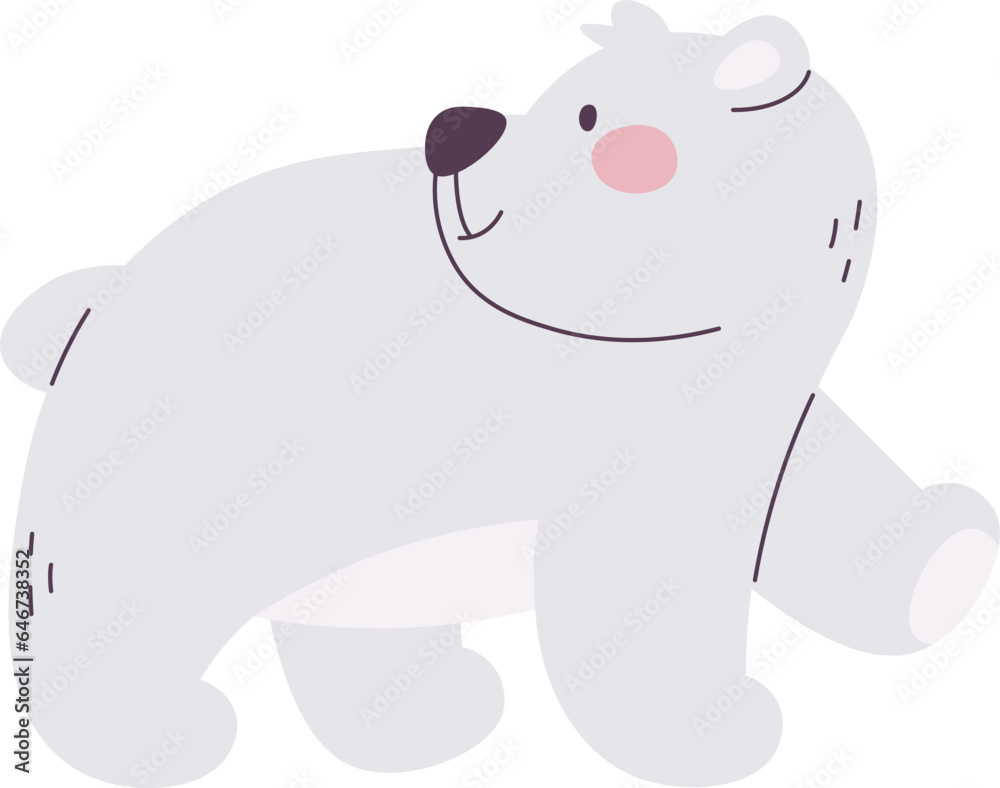 Obraz premium Walking Polar Bear