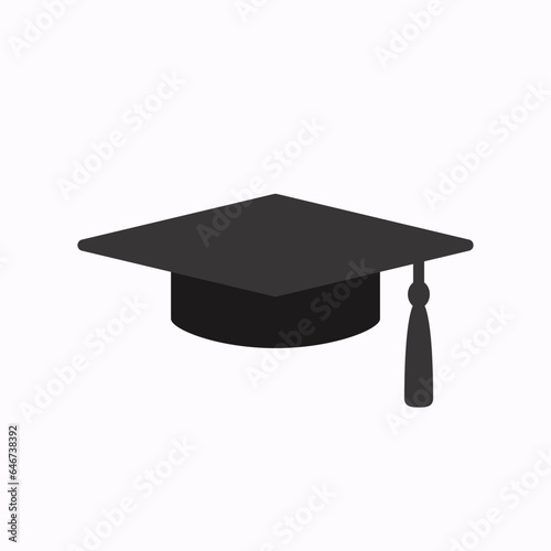 Graduation cap icon. Clipart image isolated on white background