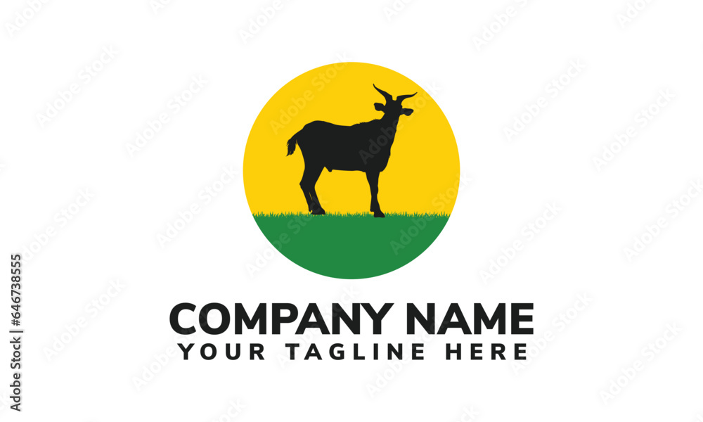 Goat farm logo. free goat logo design template Goat farm logo. free goat logo design template