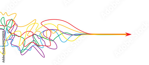 Rainbow merging arrows image. Clipart image