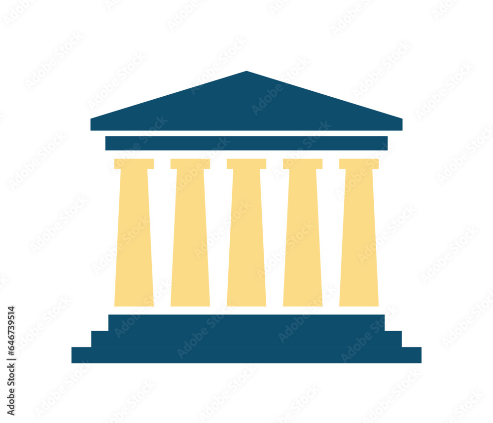 Five pillars diagram. Clipart image isolated on white background Five pillars diagram. Clipart image isolated on white background