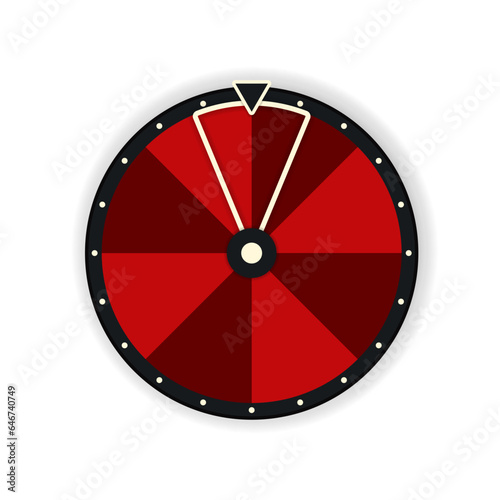 8 section blank wheel of fortune icon. Clipart image isolated on white background