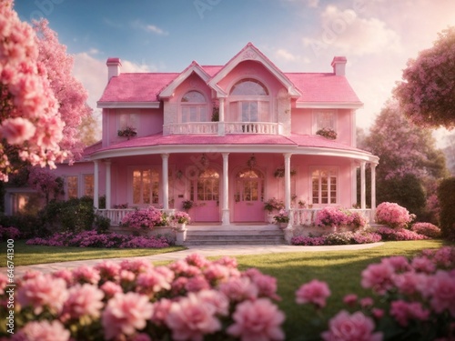Beautiful Barbie's Pink Paradise House - Image