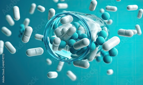 medicine capsule pills, medical concept