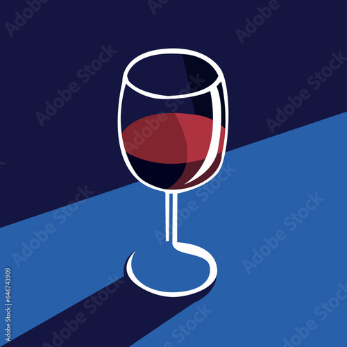 vintage poster of a glass of red wine. Restaurant menu, event invitation, festival, party. Wine tasting concept. Retro vector