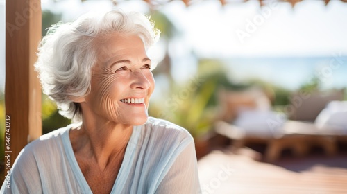 joy and wisdom in aging with that features elderly people wearing radiant smiles. concept of happiness and contentment in their facial expressions. promoting the importance of positive aging.