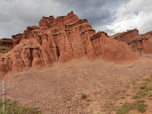 Cave town and rock formations in Zelve Valley  Cappadocia  Turkey