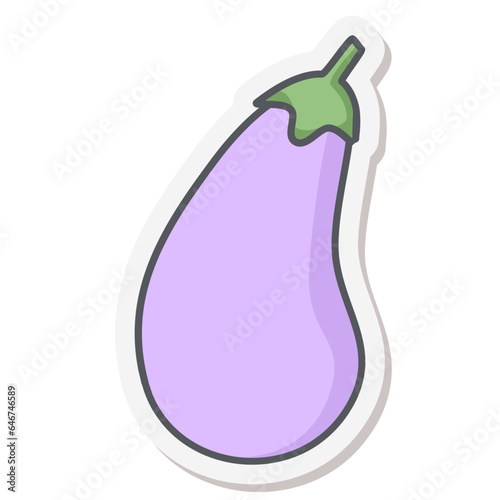 Eggplant Healthy Vegetable Vegetarian Ingredients Sticker Bullet Journal