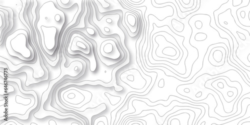 Abstract pattern with lines. Abstract sea map geographic contour map and topographic contours map background. Abstract white pattern topography vector background. Topographic line map background.