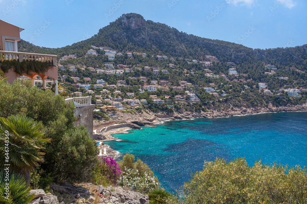 Naklejka premium Blick auf die Cala Llamp, Mallorca