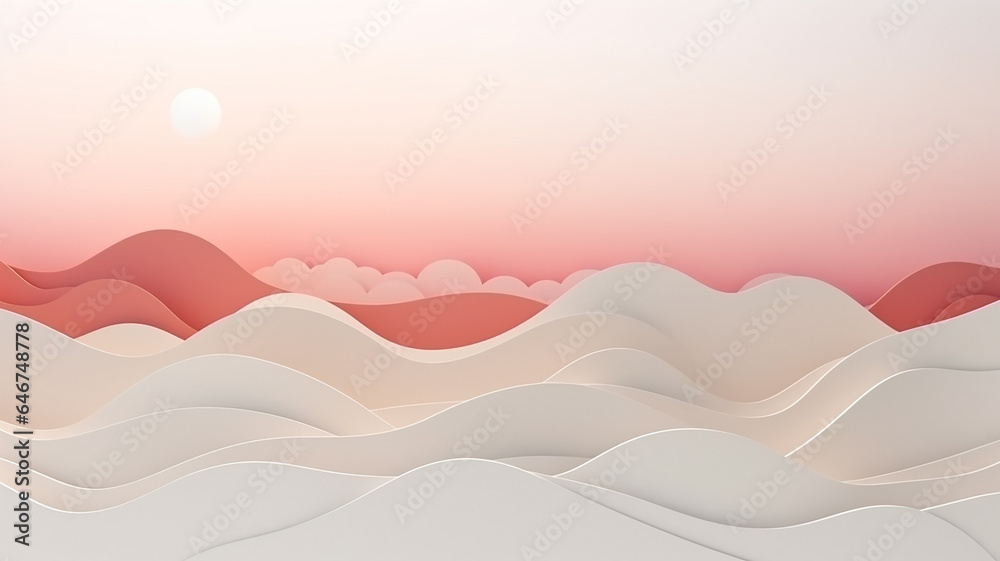 abstract AI background light delicate tones pastel with copy space lines in nature style 3d paper sculpture abstract AI background light delicate tones pastel with copy space lines in nature style 3d paper sculpture