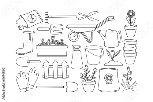 Doodle Gardening Illustration