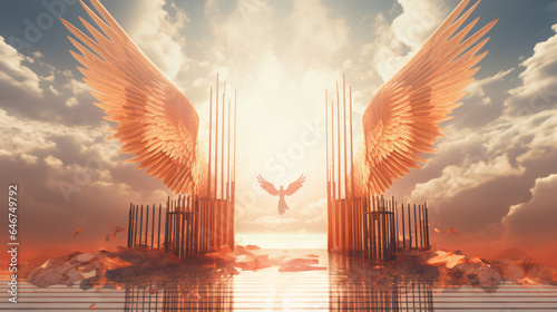 Angle guarding the gate of Heaven