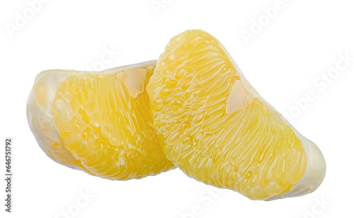 pomelo with sliced isolated on white background