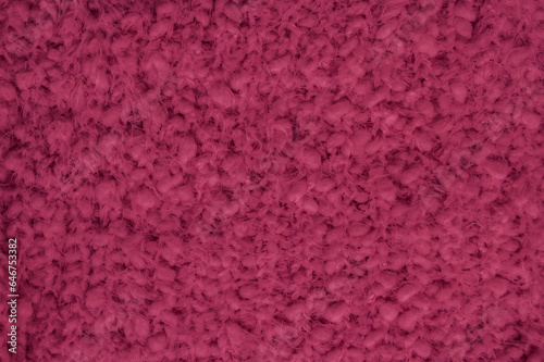 Handmade knitting material with detail weave threads.