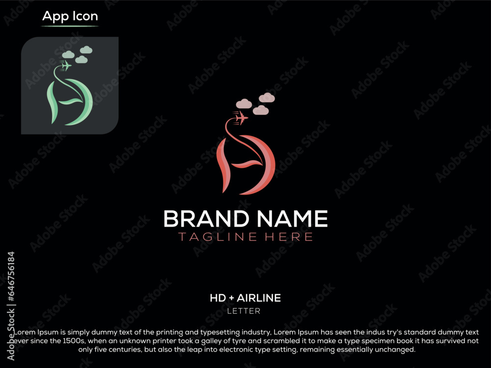 Fototapeta premium airlines letter logo design