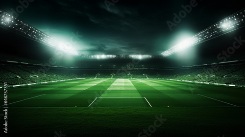 dark soccer stadium with bright lights