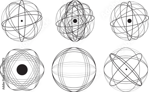 Lines in Circle Form . Spiral Vector Illustration .Technology round. Wave Logo . Design element . Abstract Geometric shape .