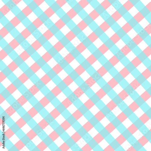 Fototapeta Naklejka Na Ścianę i Meble -  blue pink tartan plaid pattern