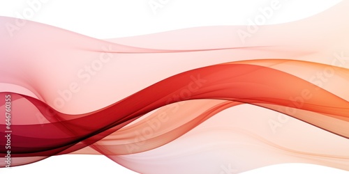 Free flowing waves in tones of red and orange on white background. Minimalist elegant lines. © Vitezslav Vylicil