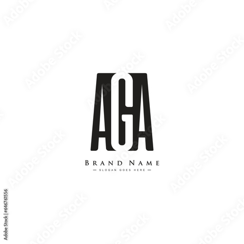 Initial Letter AGA Logo - Simple Business Logo for Alphabet A, G and A photo