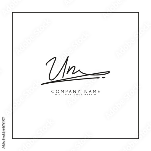 UN Handwritten Signature logo - Vector Logo Template for Beauty, Fashion and Photography Business