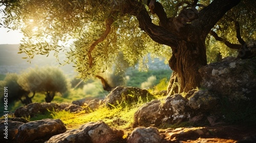 Olive trees in the sun