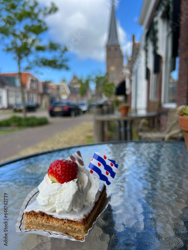 Obraz na płótnie Frisian oranjekoek in Workum w salonie
