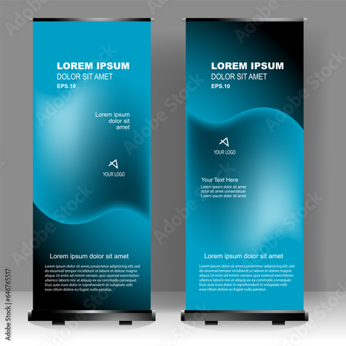 Business Roll up banner vertical template design, for brochure, business, flyer, infographics. modern x-banner and flag-banner advertising. vector illustration