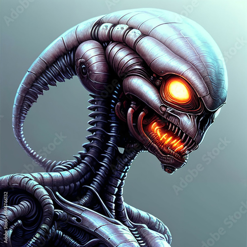 Biomechanical Alien creatur...