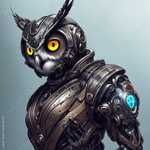 Anthropomorphic Owl cyborg....