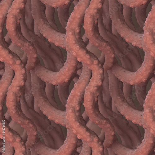 Seamless pattern with tenta...