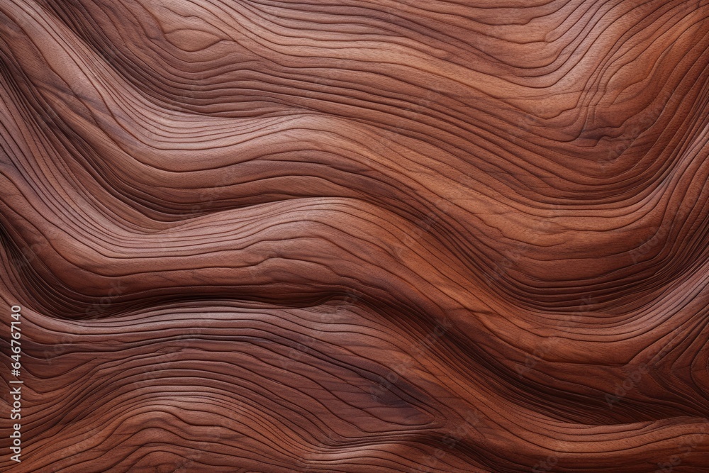 Fototapeta premium A detailed close-up of a beautifully textured wooden surface with mesmerizing wavy lines