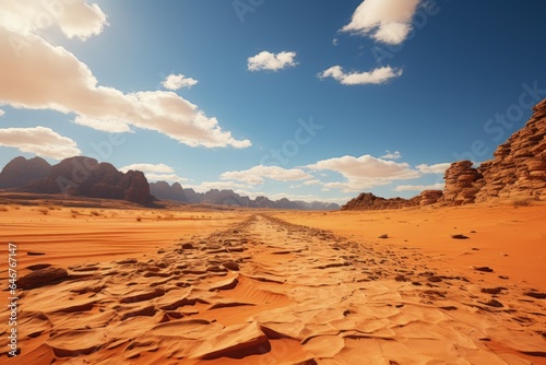 a landscape photo of a vast desert landscape