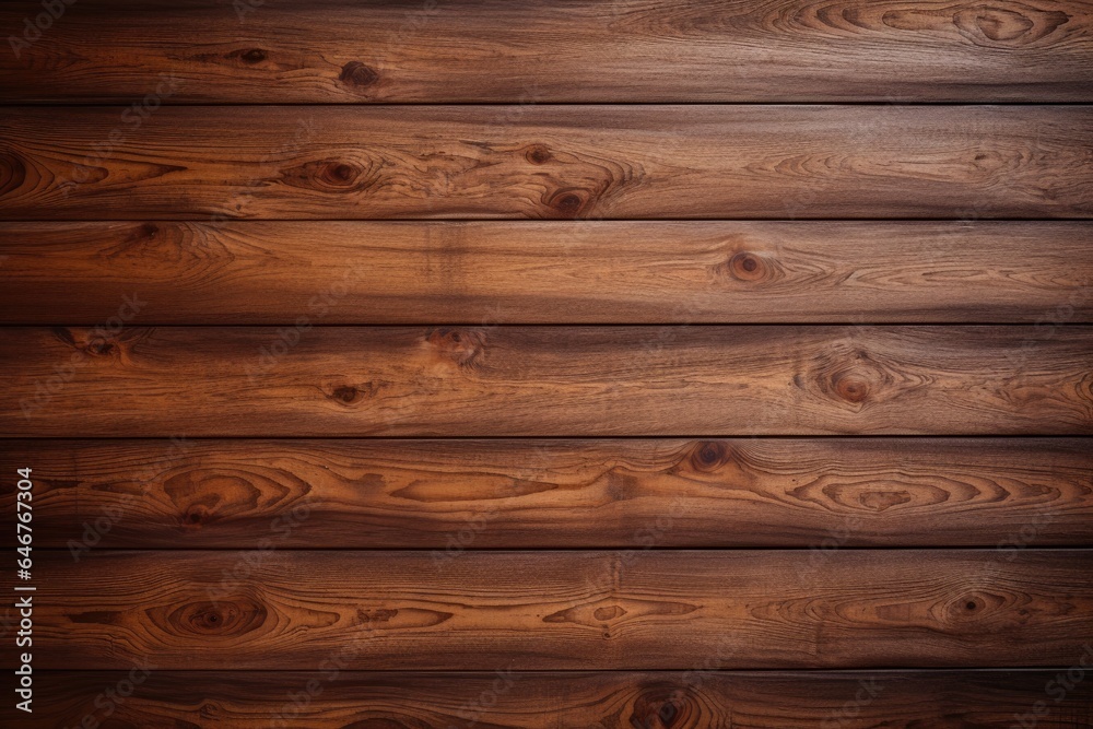 Naklejka premium A textured wood panel wall with rich dark wood grains