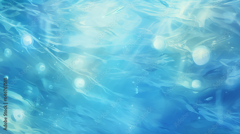 Obraz premium underwater sea ocean watercolor blue transparent background