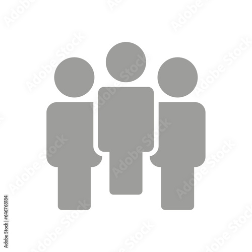 Vector flat illustration in grayscale. Avatar, user profile, person icon, profile picture. Suitable for social media profiles, icons, screensavers and as a template.