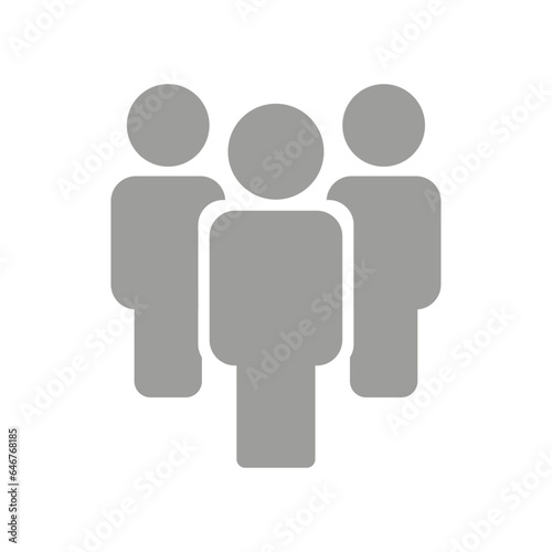 Vector flat illustration in grayscale. Avatar, user profile, person icon, profile picture. Suitable for social media profiles, icons, screensavers and as a template.