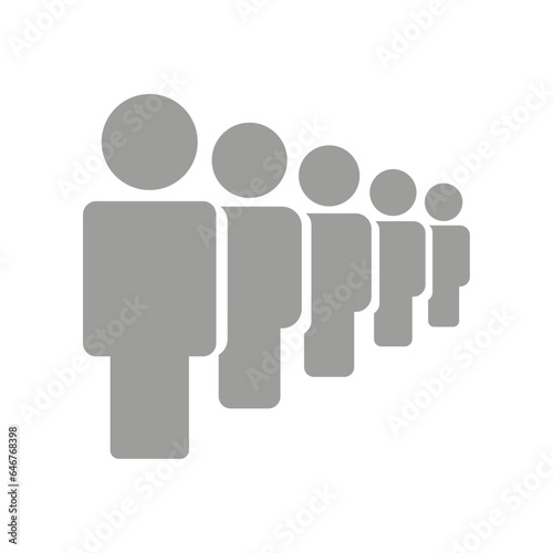 Vector flat illustration in grayscale. Avatar, user profile, person icon, profile picture. Suitable for social media profiles, icons, screensavers and as a template.