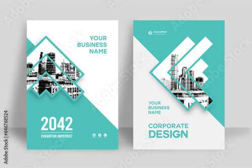 City Background Business Book Cover Design Template 