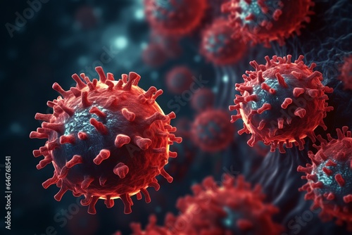 Close up of Corona Virus COVID-19, Close up of Ebola Virus