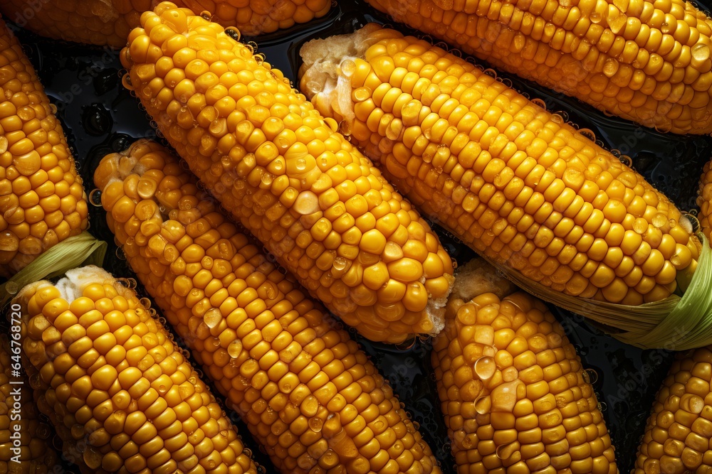 close up of corn with water drop, corn background close up of corn with water drop, corn background
