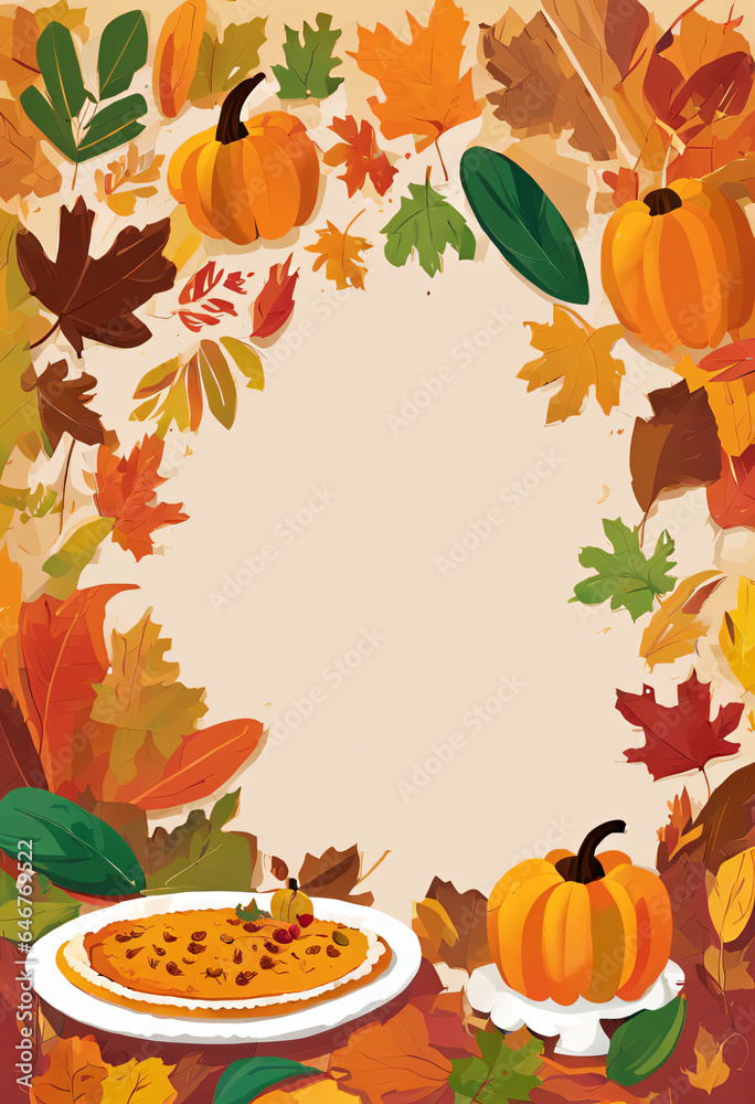 Fototapeta premium autumn leaves frame