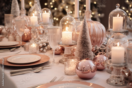 Christmas luxury table decoration © Jasmina